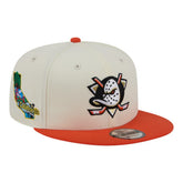 Anaheim Ducks New Era Injection Localized Two-Tone 9FIFTY Snapback Hat White/Orange