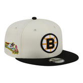 Boston Bruins New Era Injection Localized Two-Tone 9FIFTY Snapback Hat White/Black