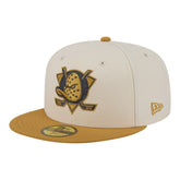 Anaheim Ducks New Era Colorpack Two-Tone 59FIFTY Fitted Hat Cream/Tan
