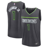 Terrence Shannon Jr. Minnesota Timberwolves Fast Break Replica Jersey - Statement Edition - Anthracite | Fanatics online