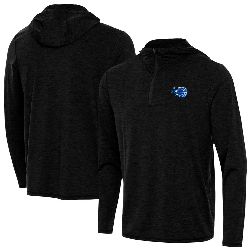 Orlando Magic Antigua New Logo Tidy Quarter-Zip Hoodie - Heather Black for sale