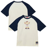 Atlanta Braves Women's Boyfriend Raglan T-Shirt - Cream | Mitchell & Ness