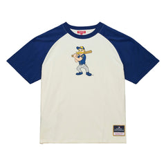 Milwaukee Brewers Women's Boyfriend Raglan T-Shirt - Cream | Mitchell & Ness