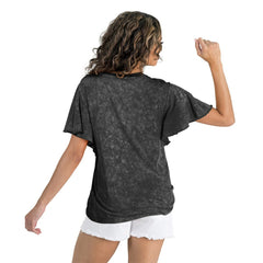 Buffalo Bills Gameday Couture Women's Relaxed Flutter Sleeve T-Shirt - Black discount