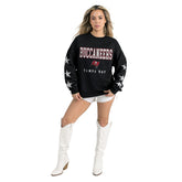 Tampa Bay Buccaneers Gameday Couture Women's Velocity Relaxed Rhinestone Pullover Sweatshirt - Black outlet