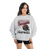 Tampa Bay Buccaneers Gameday Couture Women's Home Turf Oversized Premium Fleece Pullover Sweatshirt - Ash sale