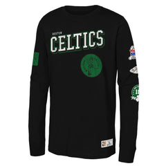 Boston Celtics Youth Hardwood Classics Training Camp Long Sleeve T-Shirt - Black | Mitchell & Ness shop