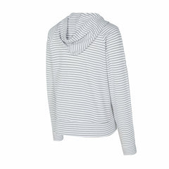 Kansas City Royals Concepts Sport Women's Liftoff Striped V-Neck Hoodie - White/Gray