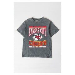 Kansas City Chiefs Gameday Couture Women's Oversized Classic Grind Washed T-Shirt - Gray outlet