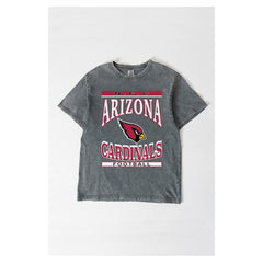 Arizona Cardinals Gameday Couture Women's Oversized Classic Grind Washed T-Shirt - Gray cheap