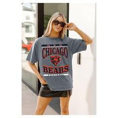 Chicago Bears Gameday Couture Women's Oversized Classic Grind Washed T-Shirt - Gray sale