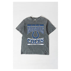 Indianapolis Colts Gameday Couture Women's Oversized Classic Grind Washed T-Shirt - Gray discount