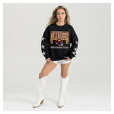Washington Commanders Gameday Couture Women's Pure Victory Rhinestud Star-Sleeve Pullover Sweatshirt - Black online