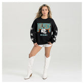 Miami Dolphins Gameday Couture Women's Pure Victory Rhinestud Star-Sleeve Pullover Sweatshirt - Black outlet