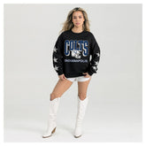 Indianapolis Colts Gameday Couture Women's Pure Victory Rhinestud Star-Sleeve Pullover Sweatshirt - Black outlet