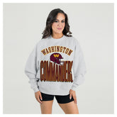 Washington Commanders Gameday Couture Women's Fierce Focus Premium Oversized Fleece Pullover Sweatshirt - Ash on sale
