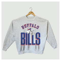 Buffalo Bills Gameday Couture Women's Fierce Focus Premium Oversized Fleece Pullover Sweatshirt - Ash discount