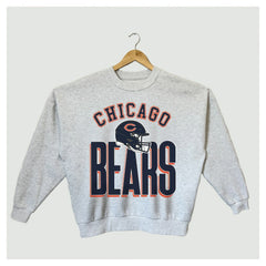 Chicago Bears Gameday Couture Women's Fierce Focus Premium Oversized Fleece Pullover Sweatshirt - Ash online