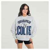 Indianapolis Colts Gameday Couture Women's Fierce Focus Premium Oversized Fleece Pullover Sweatshirt - Ash discount