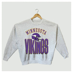 Minnesota Vikings Gameday Couture Women's Fierce Focus Premium Oversized Fleece Pullover Sweatshirt - Ash discount
