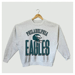 Philadelphia Eagles Gameday Couture Women's Fierce Focus Premium Oversized Fleece Pullover Sweatshirt - Ash discount