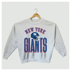 New York Giants Gameday Couture Women's Fierce Focus Premium Oversized Fleece Pullover Sweatshirt - Ash sale