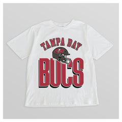 Tampa Bay Buccaneers Gameday Couture Women's Oversized Classic Fierce Focus T-Shirt - White outlet