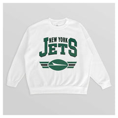 New York Jets Gameday Couture Women's Swift Strike Premium Oversized Fleece Pullover Sweatshirt - White for sale