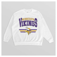 Minnesota Vikings Gameday Couture Women's Swift Strike Premium Oversized Fleece Pullover Sweatshirt - White sale