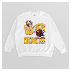 Washington Commanders Gameday Couture Women's Oversized Hard Earned Premium Fleece Pullover Sweatshirt - White discount