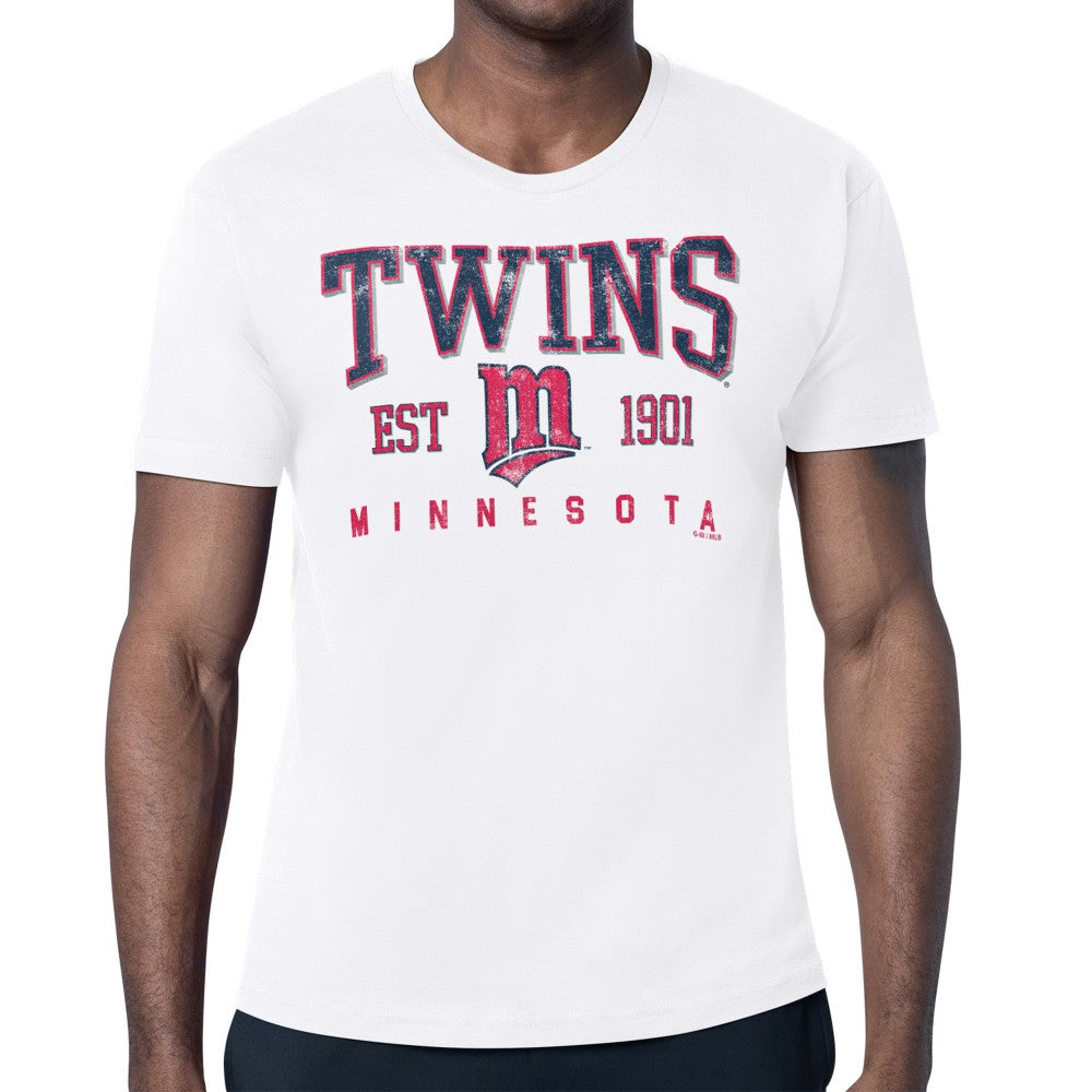 Minnesota Twins Starter Distressed Logo T-Shirt - White