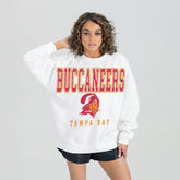 Tampa Bay Buccaneers Gameday Couture Women's Classic Sunday Drives Oversized Premium Fleece Pullover Sweatshirt - White sale