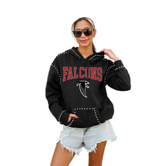 Atlanta Falcons Gameday Couture Women's Studded Pullover Hoodie - Black outlet
