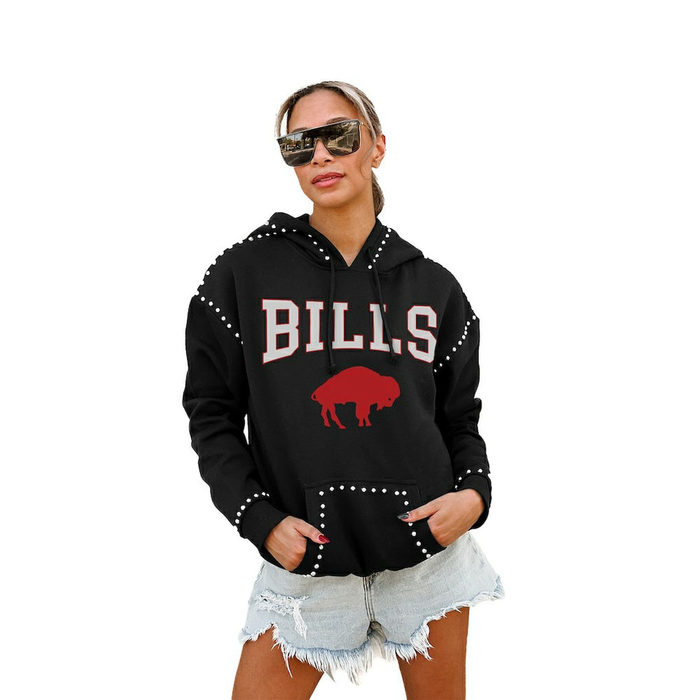 Buffalo Bills Gameday Couture Women's Studded Pullover Hoodie - Black discount