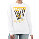San Diego Padres Starter Women's Poster Print Team Fleece Pullover Sweatshirt - White