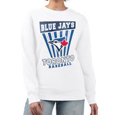 Toronto Blue Jays Starter Women's Poster Print Team Fleece Pullover Sweatshirt - White
