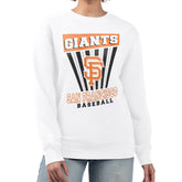San Francisco Giants Starter Women's Poster Print Team Fleece Pullover Sweatshirt - White