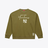 New York Yankees Women's Cooperstown Collection Fleece Sweatshirt - Olive | Mitchell & Ness