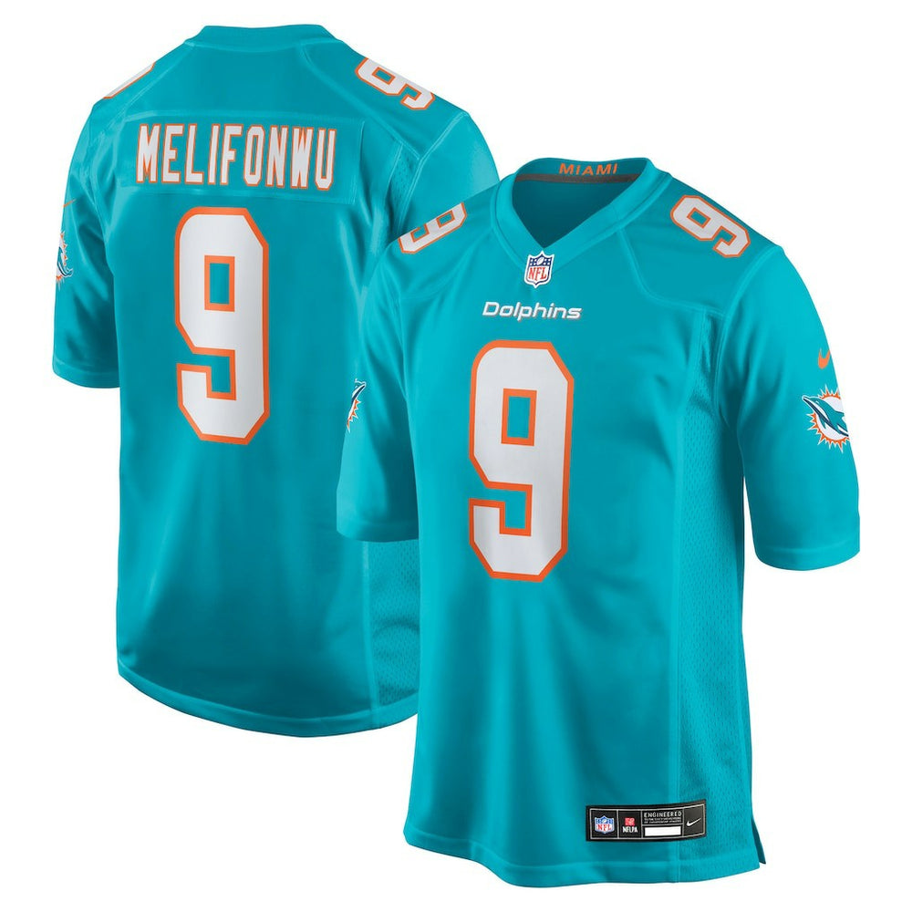 Ifeatu Melifonwu Miami Dolphins Team Game Jersey - Aqua | Nike online