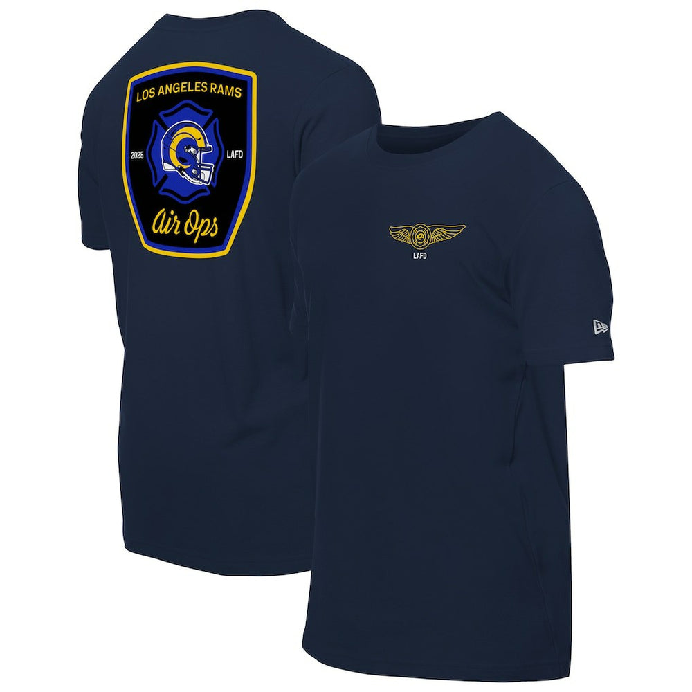 Los Angeles Rams x LAFD New Era Air Ops T-Shirt - Navy sale
