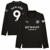 Erling Haaland Manchester City 2025/26 Away Replica Long Sleeve Player Jersey - Black | Puma discount