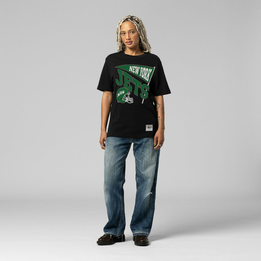 New York Jets Women's Team Dynamic Boyfriend T-Shirt - Black for sale