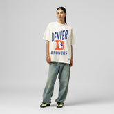 Denver Broncos Women's Logo Rise Boyfriend T-Shirt - Cream online