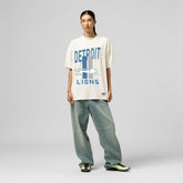 Detroit Lions Women's Logo Rise Boyfriend T-Shirt - Cream outlet