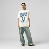 Indianapolis Colts Women's Logo Rise Boyfriend T-Shirt - Cream sale