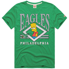 Philadelphia Eagles Homage x The Simpsons Unisex Tri-Blend T-Shirt - Kelly Green sale