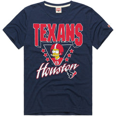 Houston Texans Homage x The Simpsons Unisex Tri-Blend T-Shirt - Navy cheap