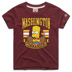 Washington Commanders Homage x The Simpsons Youth Tri-Blend T-Shirt - Burgundy online