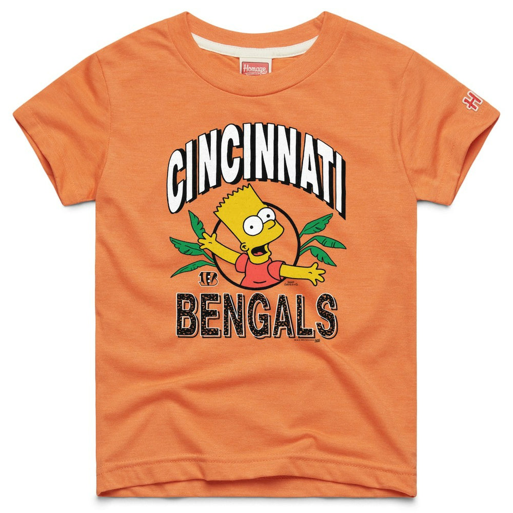 Cincinnati Bengals Homage x The Simpsons Youth Tri-Blend T-Shirt - Orange outlet