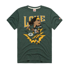 Jordan Love Green Bay Packers Homage Unisex Caricature Player Graphic Tri-Blend T-Shirt - Green outlet